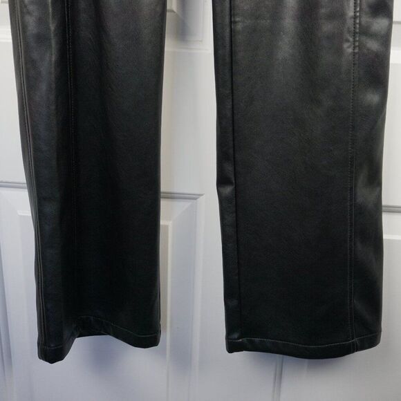 New Jonathan Simkhai Dahlia Straight Leg Trouser in Black Vegan Leather size 8 - Picture 6 of 16